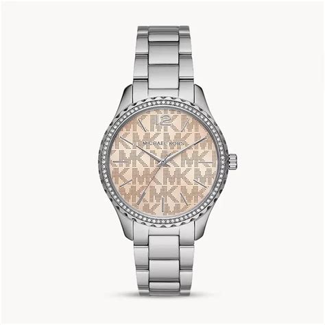 michael kors oversized layton silver-tone watch|Amazon.com: Michael Kors Oversized Watch.